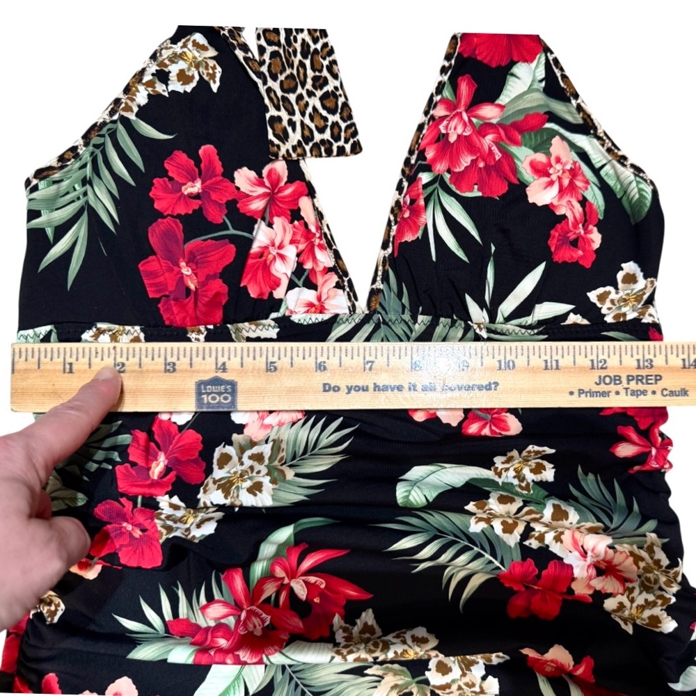 Tommy Bahama Lily Cat Reversible Halter Tankini Top - Picture 15 of 16